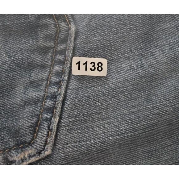 VTG Y2K Abercrombie Fitch Jeans Mens 34x32 Saranac Boot cut Distressed Grunge - Picture 14 of 14